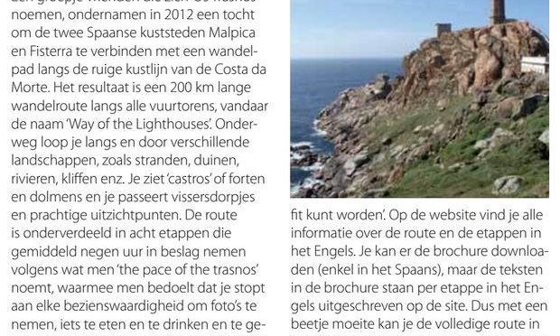 O Camiño dos Faros en la revista de la Federación Belga