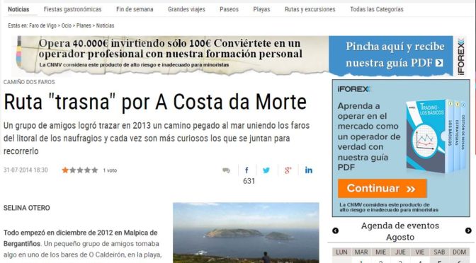 Articulo de Selina Otero para Faro de Vigo